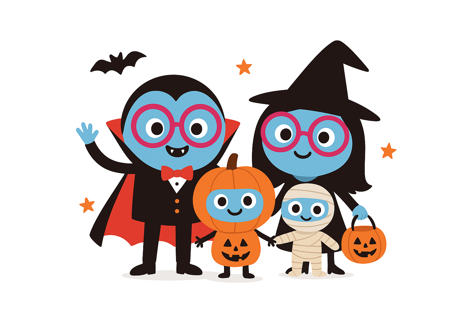 famille halloween déguisée